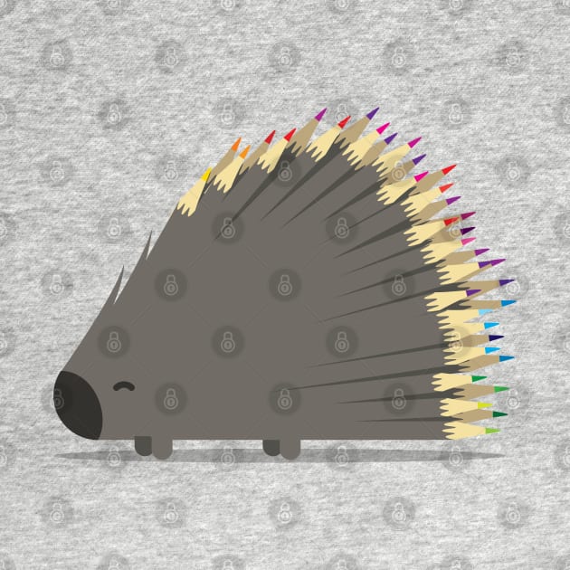 Porcupencil - Kids Porcupine Rainbow by vo_maria